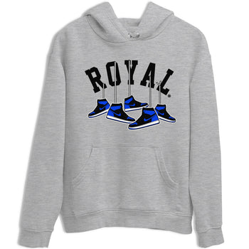 Air Jordan 1 Royal Reimagined shirt to match jordans Hanging Sneakers sneaker tees Air Jordan 1 High OG Royal Reimagined SNRT Sneaker Release Tees Unisex Heather Grey 2 T-Shirt