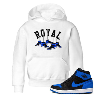 Air Jordan 1 Royal Reimagined shirt to match jordans Hanging Sneakers sneaker tees Air Jordan 1 High OG Royal Reimagined SNRT Sneaker Release Tees Baby Toddler White 1 T-Shirt