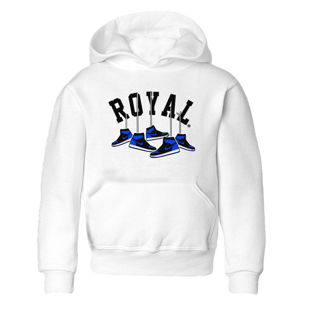 Air Jordan 1 Royal Reimagined shirt to match jordans Hanging Sneakers sneaker tees Air Jordan 1 High OG Royal Reimagined SNRT Sneaker Release Tees Baby Toddler White 2 T-Shirt