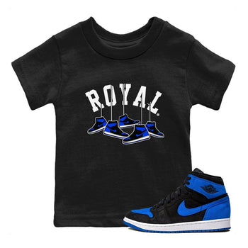 Air Jordan 1 Royal Reimagined shirt to match jordans Hanging Sneakers sneaker tees Air Jordan 1 High OG Royal Reimagined SNRT Sneaker Release Tees Baby Toddler Black 1 T-Shirt