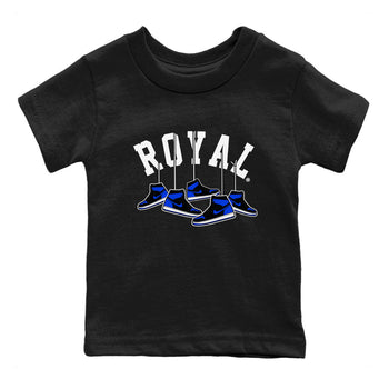 Air Jordan 1 Royal Reimagined shirt to match jordans Hanging Sneakers sneaker tees Air Jordan 1 High OG Royal Reimagined SNRT Sneaker Release Tees Baby Toddler Black 2 T-Shirt