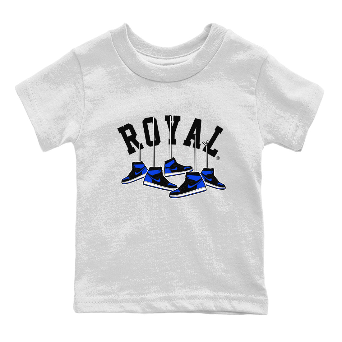 Air Jordan 1 Royal Reimagined shirt to match jordans Hanging Sneakers sneaker tees Air Jordan 1 High OG Royal Reimagined SNRT Sneaker Release Tees Baby Toddler White 2 T-Shirt