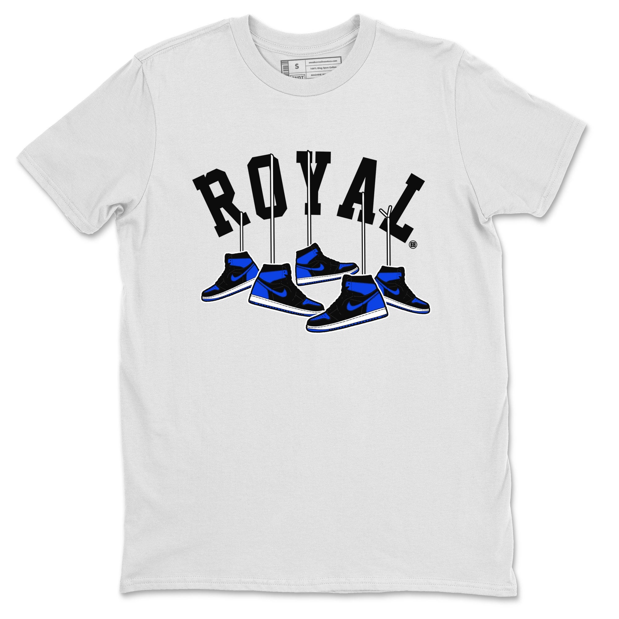 Air Jordan 1 Royal Reimagined shirt to match jordans Hanging Sneakers sneaker tees Air Jordan 1 High OG Royal Reimagined SNRT Sneaker Release Tees Unisex White 2 T-Shirt