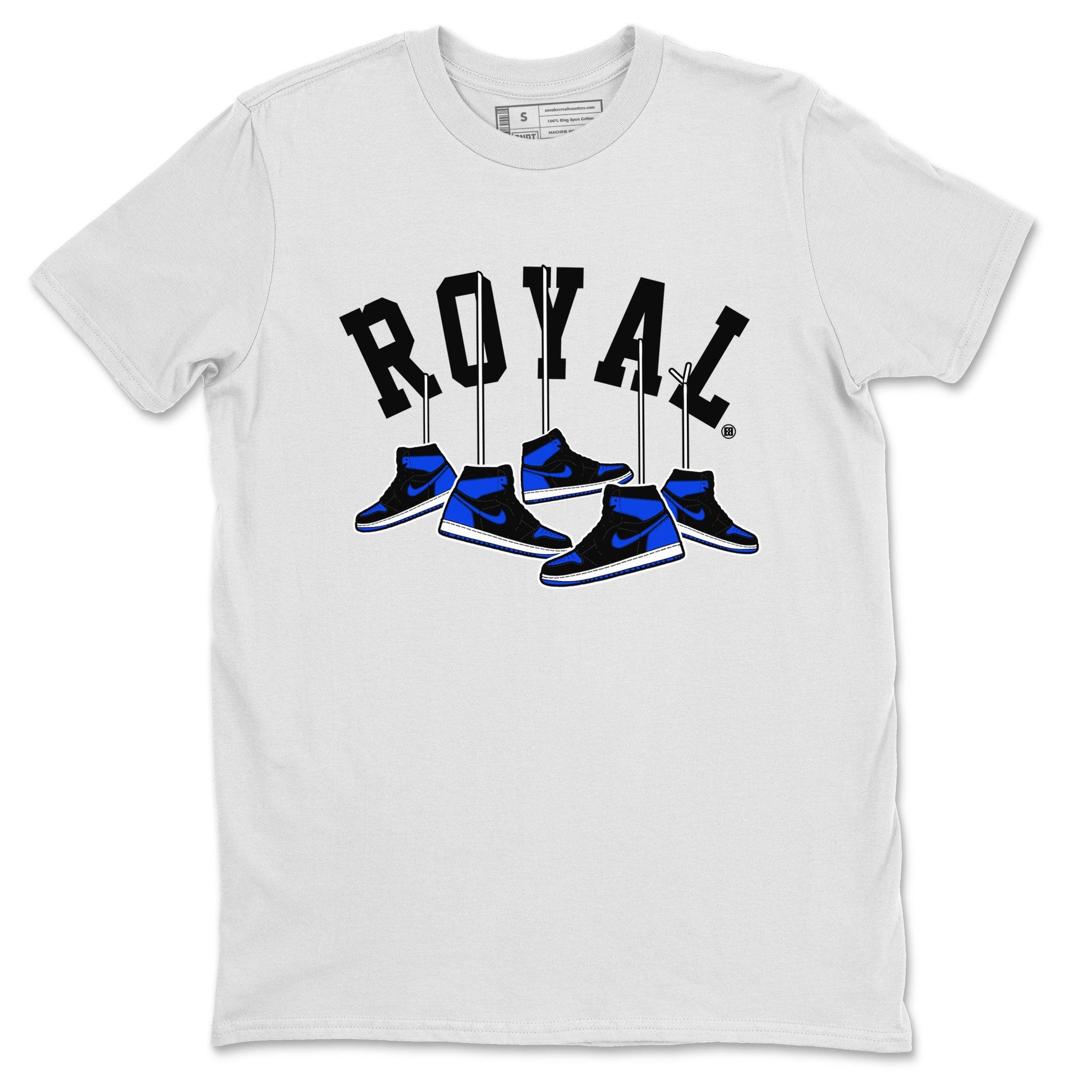 Air Jordan 1 Royal Reimagined shirt to match jordans Hanging Sneakers sneaker tees Air Jordan 1 High OG Royal Reimagined SNRT Sneaker Release Tees Unisex White 2 T-Shirt