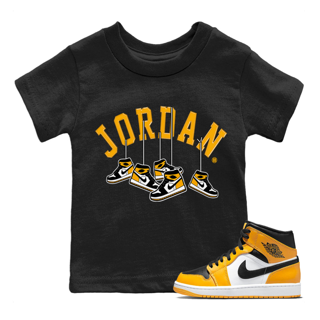 Jordan 1 Taxi | Hanging Sneakers Kids Shirts | SNRT Sneaker Tees - SNRT ...