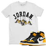 Jordan 1 Taxi Sneaker Match Tees Hanging Sneakers Sneaker Tees Jordan 1 Taxi Sneaker Release Tees Unisex Shirts