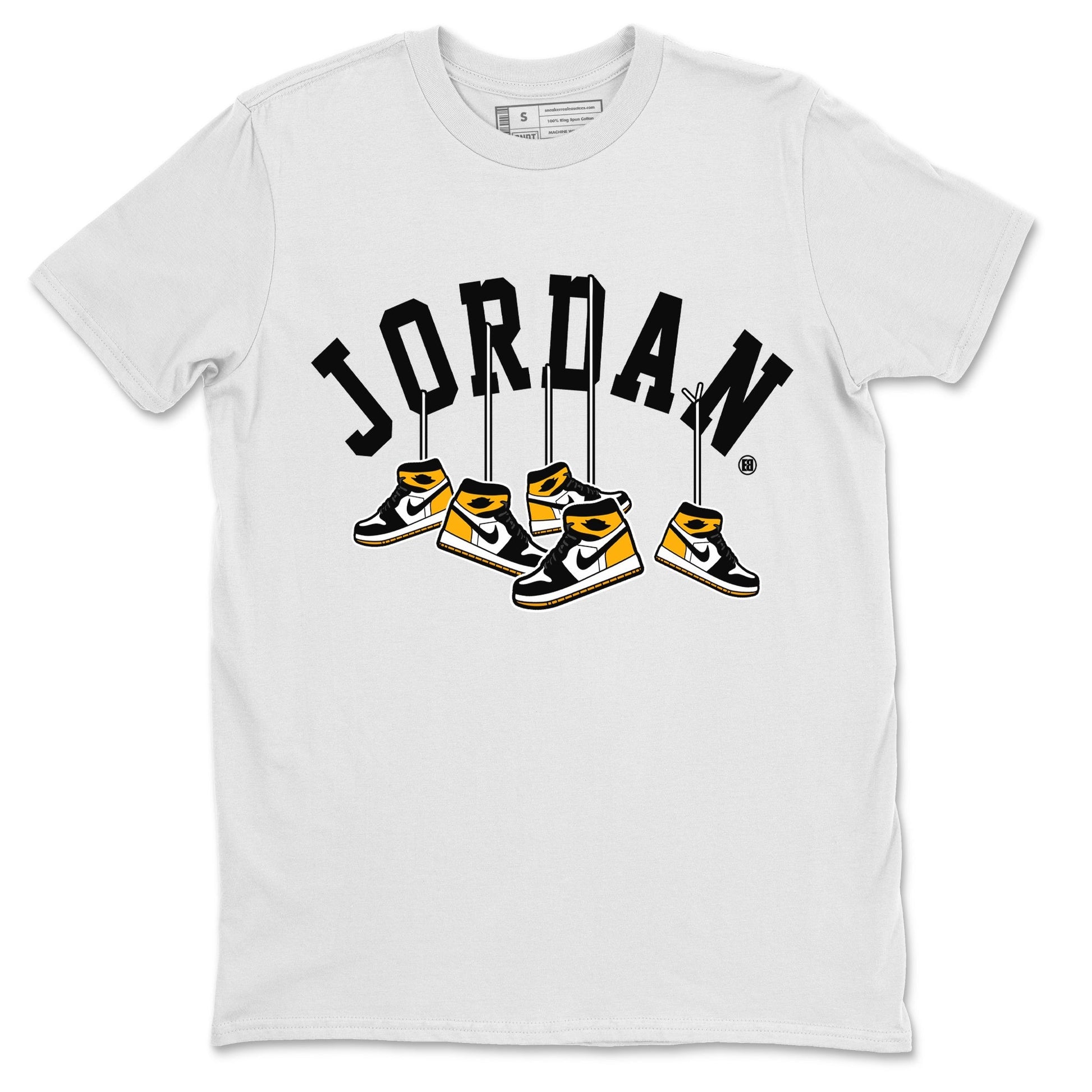 Jordan 1 Taxi Sneaker Match Tees Hanging Sneakers Sneaker Tees Jordan 1 Taxi Sneaker Release Tees Unisex Shirts