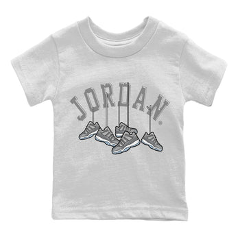 Jordan 11 Cool Grey Sneaker Match Tees Hanging Sneakers Sneaker Tees Jordan 11 Cool Grey Sneaker Release Tees Kids Shirts