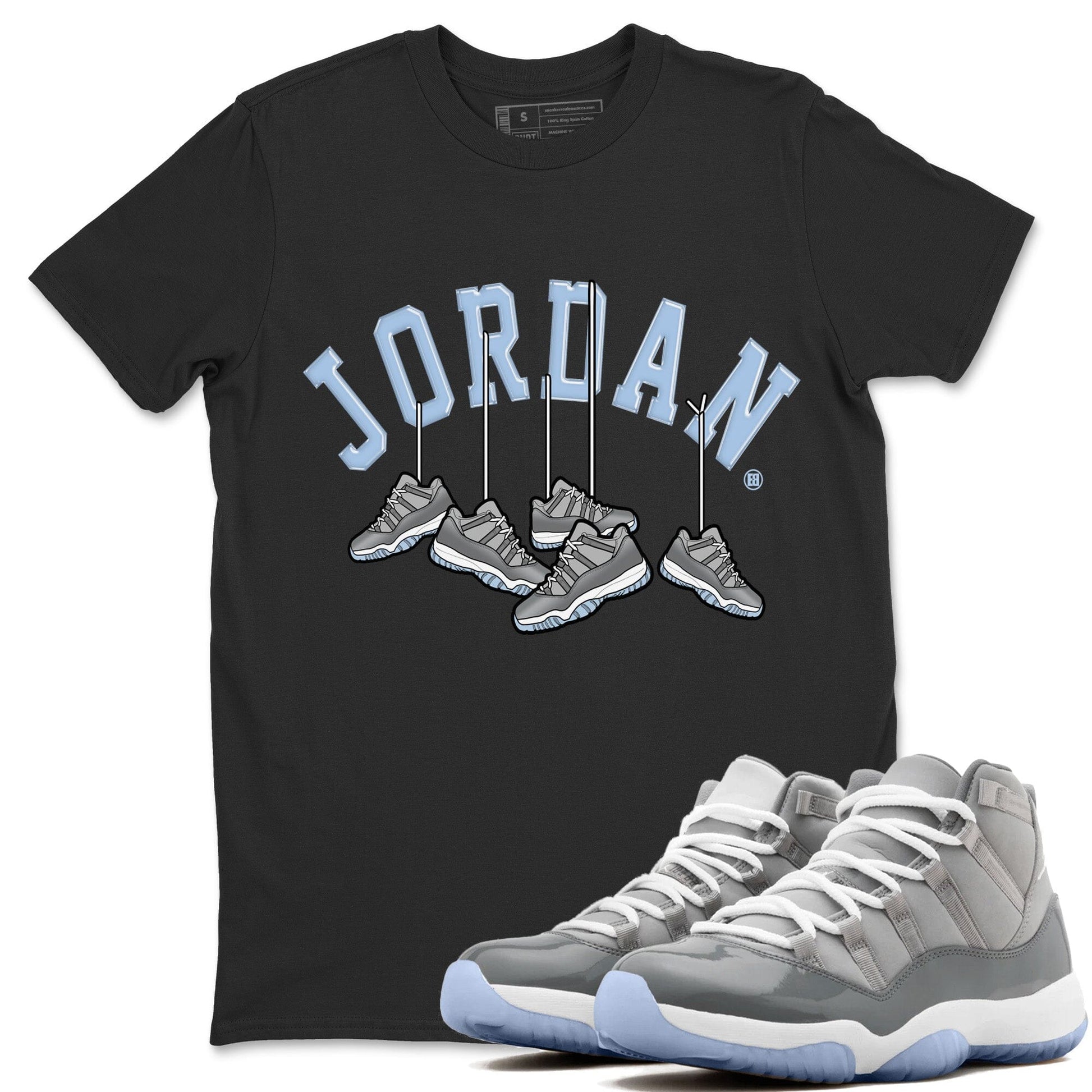 Jordan 11 Cool Grey Sneaker Match Tees Hanging Sneakers Sneaker Tees Jordan 11 Cool Grey Sneaker Release Tees Unisex Shirts