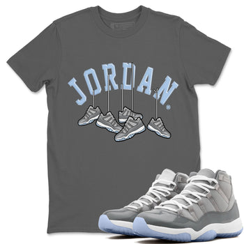 Jordan 11 Cool Grey Sneaker Match Tees Hanging Sneakers Sneaker Tees Jordan 11 Cool Grey Sneaker Release Tees Unisex Shirts