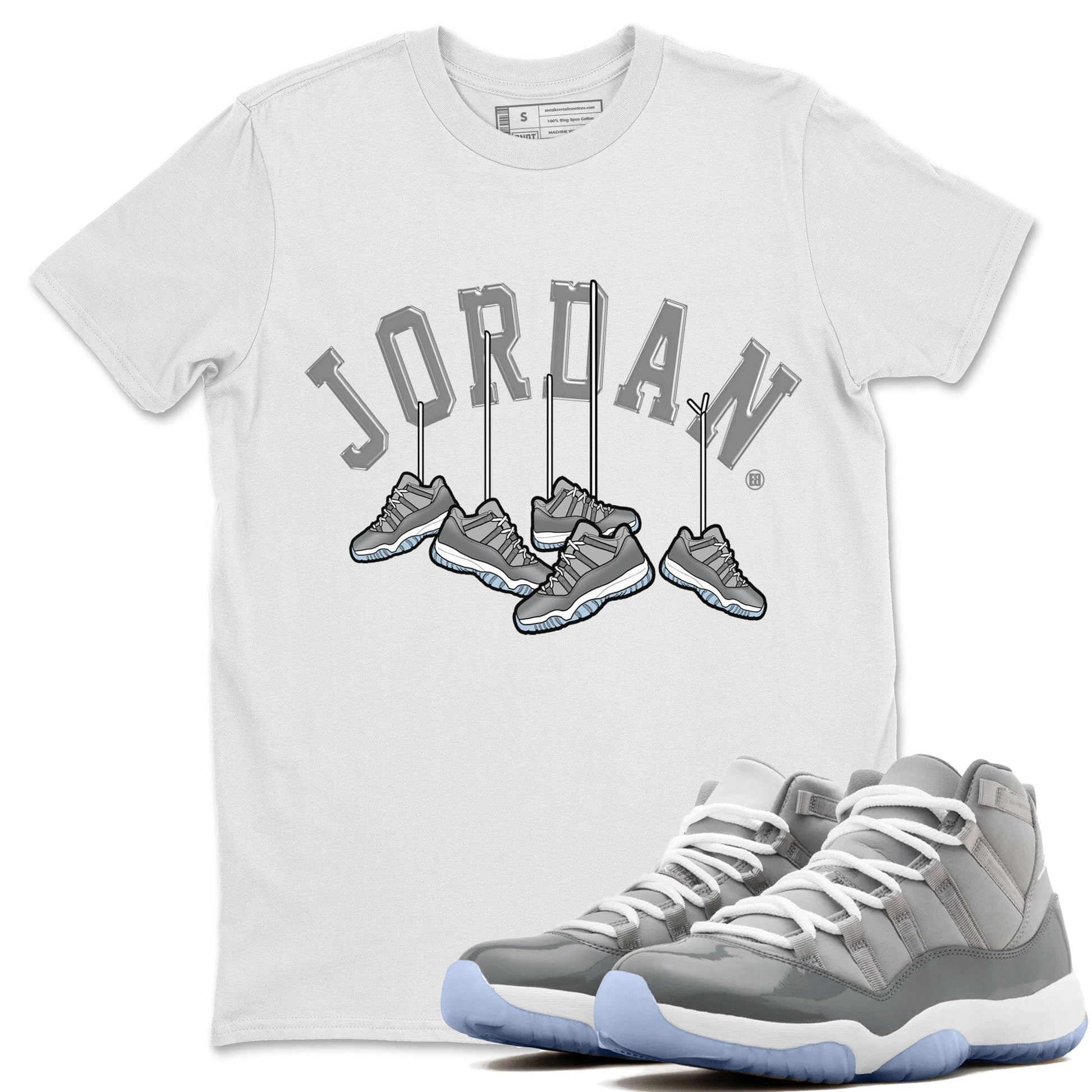 Jordan 11 Cool Grey Sneaker Match Tees Hanging Sneakers Sneaker Tees Jordan 11 Cool Grey Sneaker Release Tees Unisex Shirts
