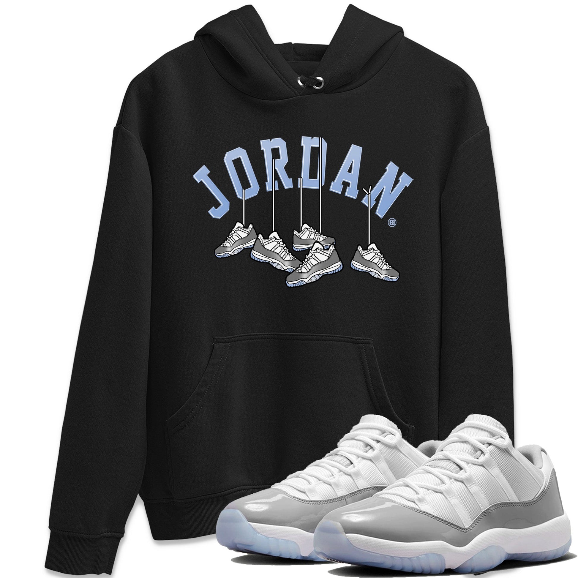 Air Jordan 11 White Cement Sneaker Match Tees Hanging Sneakers Sneaker Tees Air Jordan 11 Cement Grey Sneaker Release Tees Unisex Shirts Black 1