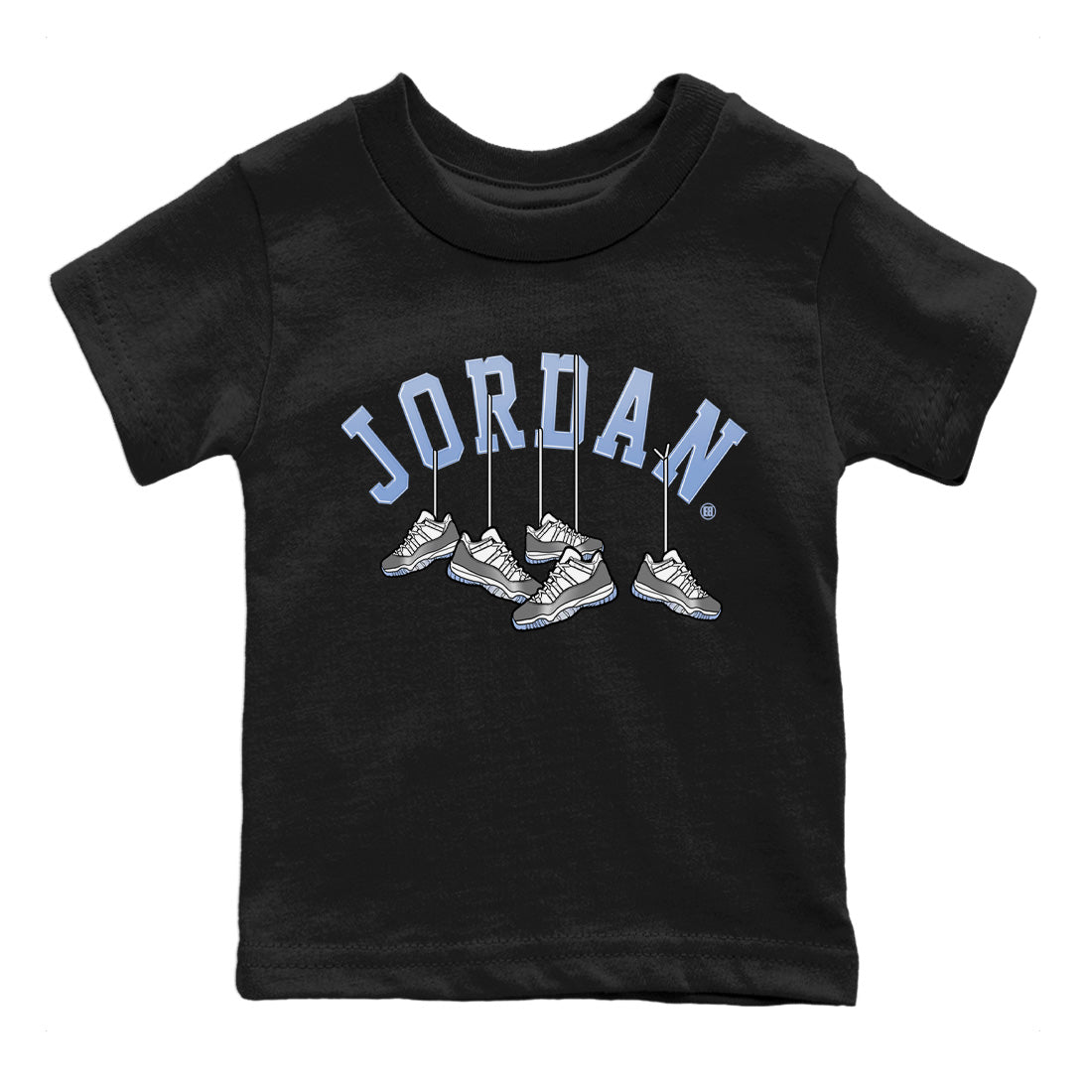 Air Jordan 11 White Cement Sneaker Match Tees Hanging Sneakers Sneaker Tees Air Jordan 11 Cement Grey Sneaker Release Tees Kids Shirts Black 2