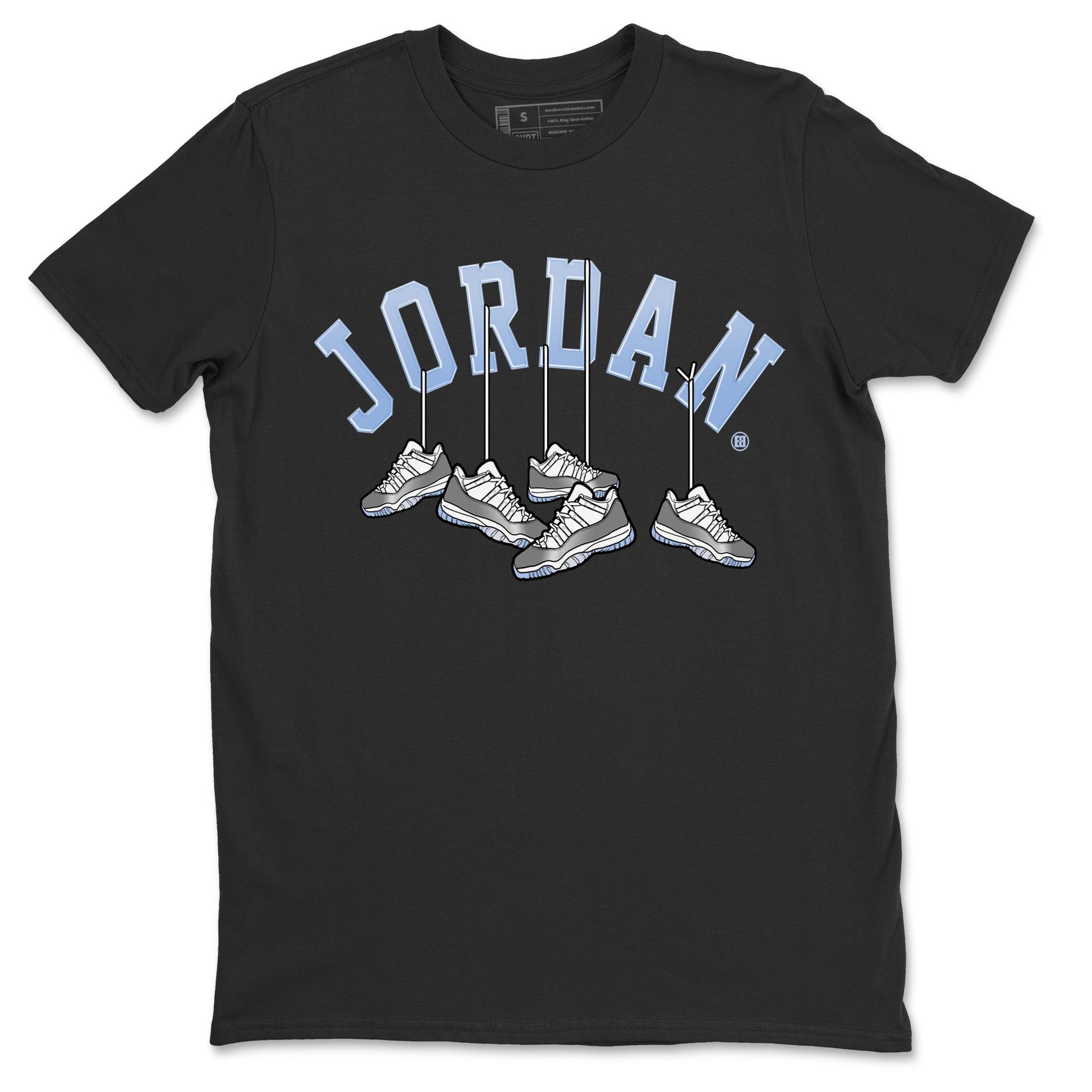 Air Jordan 11 White Cement Sneaker Match Tees Hanging Sneakers Sneaker Tees Air Jordan 11 Cement Grey Sneaker Release Tees Unisex Shirts Black 2