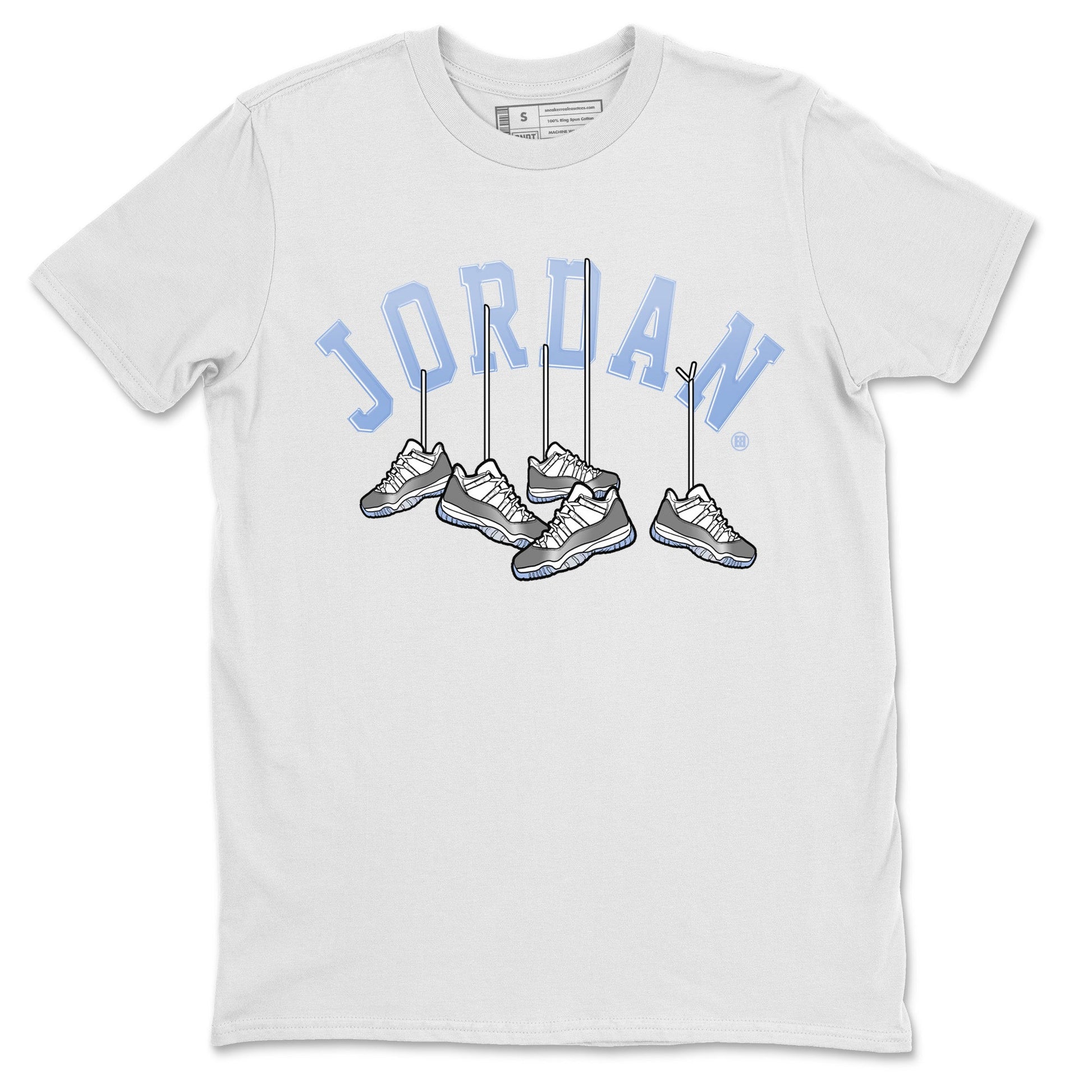 Air Jordan 11 White Cement Sneaker Match Tees Hanging Sneakers Sneaker Tees Air Jordan 11 Cement Grey Sneaker Release Tees Unisex Shirts White 2