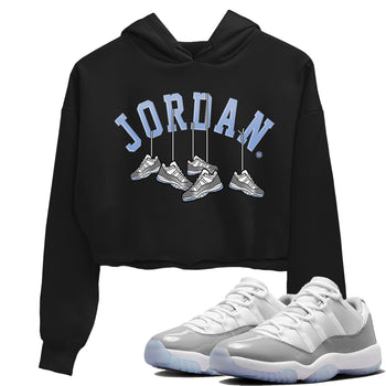 Air Jordan 11 White Cement Sneaker Match Tees Hanging Sneakers Sneaker Tees Air Jordan 11 Cement Grey Sneaker Release Tees Women's Shirts Black 1