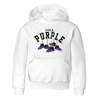 12s Field Purple shirt to match jordans Hanging Sneakers sneaker tees Air Jordan 12 Field Purple SNRT Sneaker Release Tees Baby Toddler White 2 T-Shirt