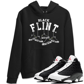 Air Jordan 13 Black Flint Sneaker Match Tees Hanging Sneakers Sneaker Tees Air Jordan 13 Retro Black Flint Sneaker Release Tees Unisex Shirts Black 1