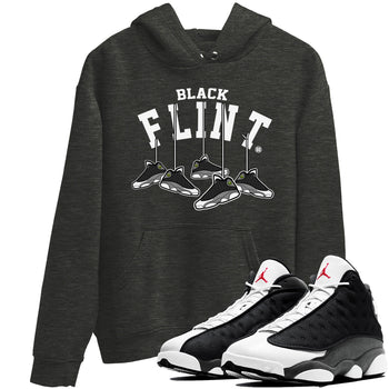 Air Jordan 13 Black Flint Sneaker Match Tees Hanging Sneakers Sneaker Tees Air Jordan 13 Retro Black Flint Sneaker Release Tees Unisex Shirts Charcoal Heather 1