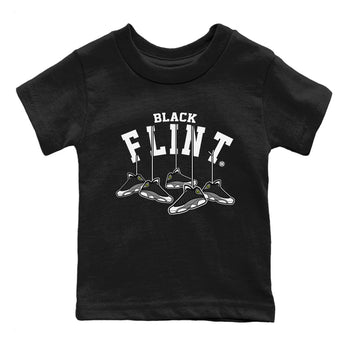 Air Jordan 13 Black Flint Sneaker Match Tees Hanging Sneakers Sneaker Tees Air Jordan 13 Retro Black Flint Sneaker Release Tees Kids Shirts Black 2