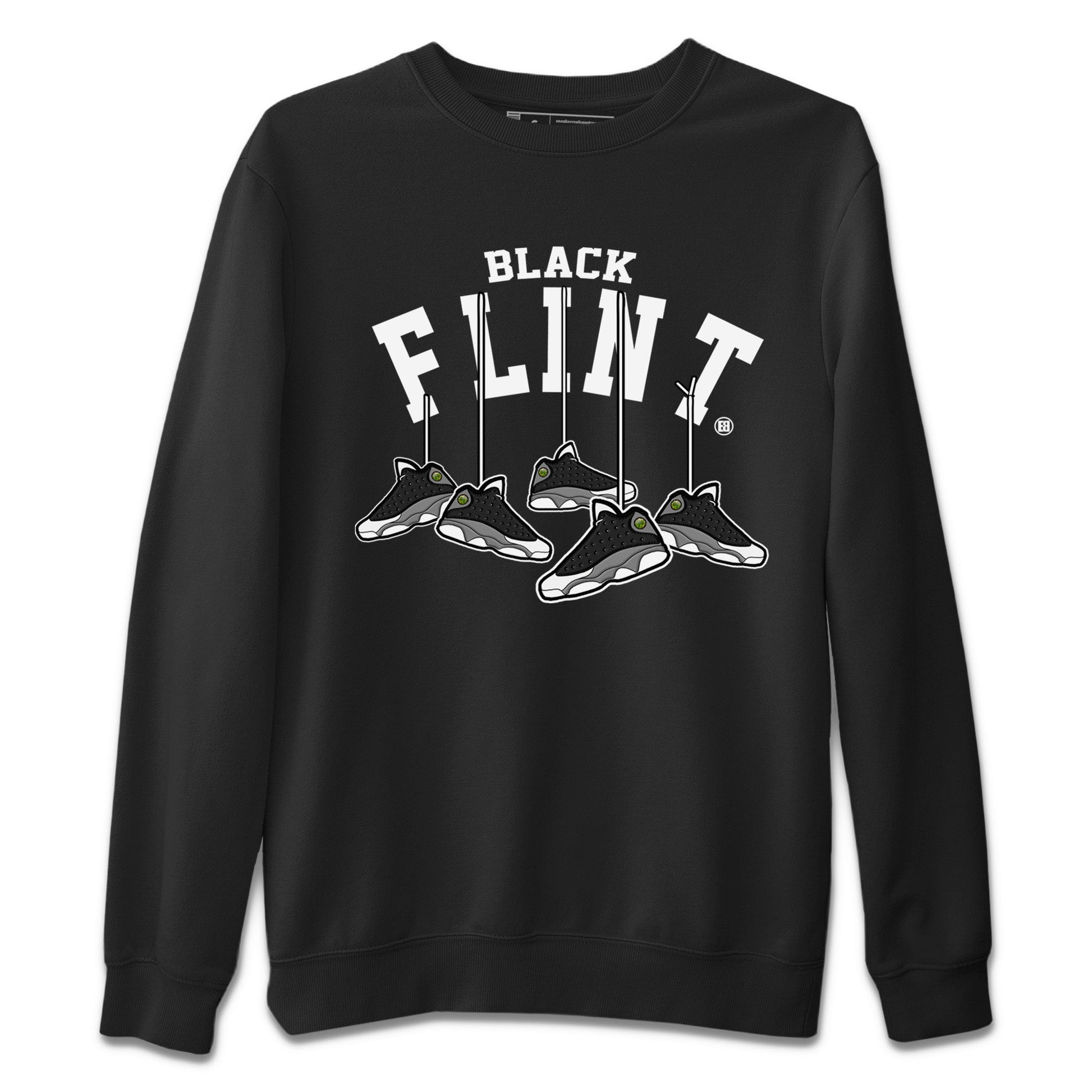 Air Jordan 13 Black Flint Sneaker Match Tees Hanging Sneakers Sneaker Tees Air Jordan 13 Retro Black Flint Sneaker Release Tees Unisex Shirts Black 2