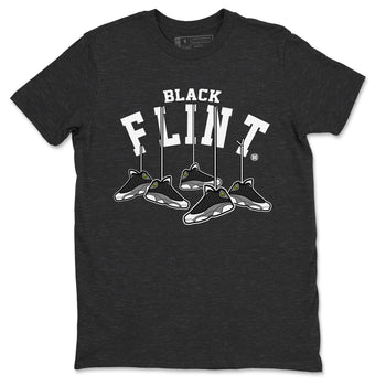 Air Jordan 13 Black Flint Sneaker Match Tees Hanging Sneakers Sneaker Tees Air Jordan 13 Retro Black Flint Sneaker Release Tees Unisex Shirts Charcoal Heather 2