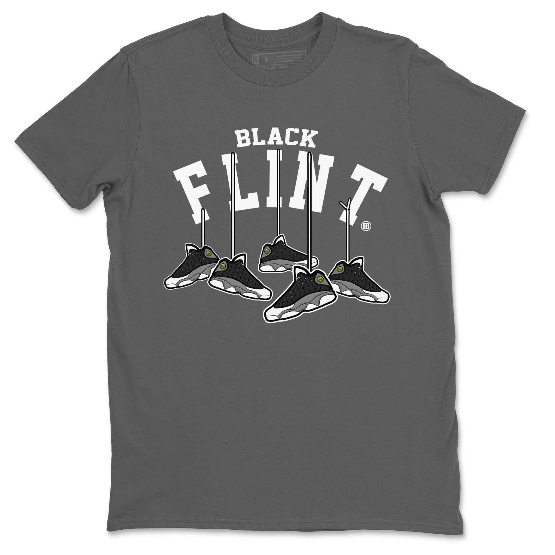 Air Jordan 13 Black Flint Sneaker Match Tees Hanging Sneakers Sneaker Tees Air Jordan 13 Retro Black Flint Sneaker Release Tees Unisex Shirts Cool Grey 2