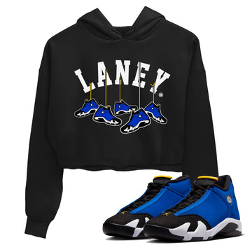 Air Jordan 14 Laney Sneaker Match Tees Hanging Sneakers Sneaker Tees Jordan 14 Laney Sneaker Release Tees Women's Shirts Black 1