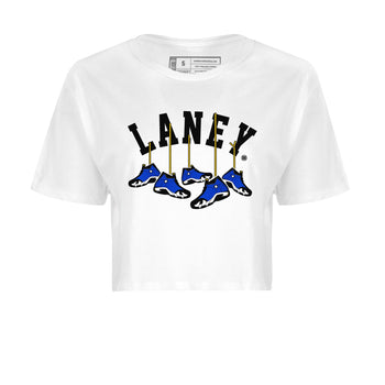 Air Jordan 14 Laney Sneaker Match Tees Hanging Sneakers Sneaker Tees Jordan 14 Laney Sneaker Release Tees Women's Shirts White 2