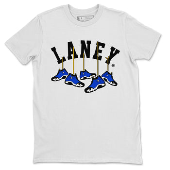 Air Jordan 14 Laney Sneaker Match Tees Hanging Sneakers Sneaker Tees Jordan 14 Laney Sneaker Release Tees Unisex Shirts White 2