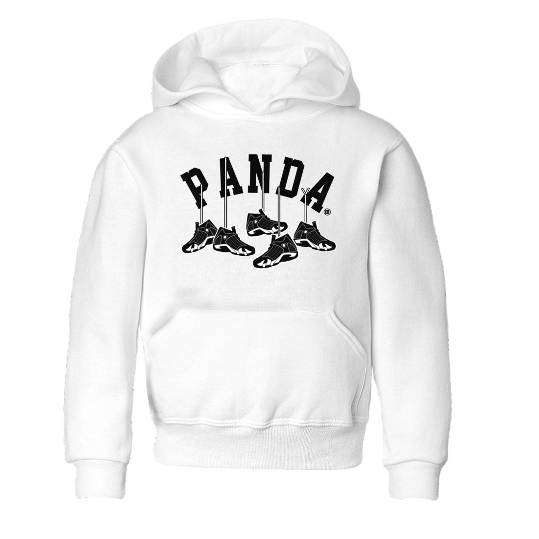 14s Panda shirt to match jordans Hanging Sneakers sneaker match tee Air Jordan 14 Panda AJ14 Black White SNRT Sneaker Tees baby toddler White 2 cotton Shirt