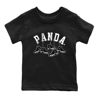 14s Panda shirt to match jordans Hanging Sneakers sneaker match tee Air Jordan 14 Panda AJ14 Black White SNRT Sneaker Tees baby toddler Black 2 cotton Shirt