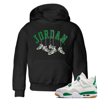 Air Jordan 4 Pine Green Hanging Sneakers Baby and Kids Sneaker Tees Jordan Retro 4 Pine Green Kids Sneaker Tees Washing and Care Tip