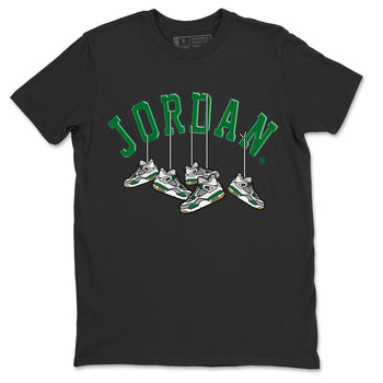 Jordan 4 Pine Green SB Sneaker Match Tees Hanging Sneakers Sneaker Tees Jordan Retro 4 Pine Green Sneaker Tees Sneaker Release Shirts Unisex Shirts Black 2