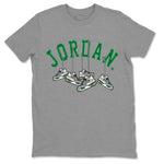 Air Jordan 4 Pine Green Sneaker Match Tees Hanging Sneakers Sneaker Tees Jordan Retro 4 Pine Green Sneaker Release Tees Unisex Shirts Heather Grey 2