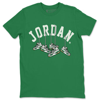 Jordan 4 Pine Green SB Sneaker Match Tees Hanging Sneakers Sneaker Tees Jordan Retro 4 Pine Green Sneaker Tees Sneaker Release Shirts Unisex Shirts Kelly Green 2