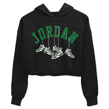 Jordan 4 Pine Green SB Sneaker Match Tees Hanging Sneakers Sneaker Tees Jordan Retro 4 Pine Green Sneaker Tees Sneaker Release Shirts Women's Shirts Black 2