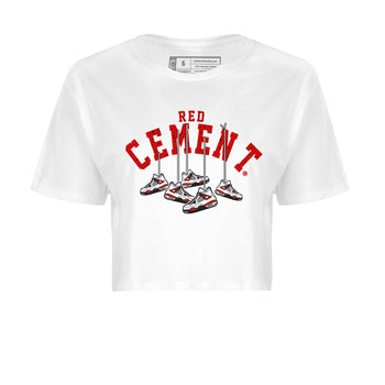 Air Jordan 4 Red Cement Sneaker Match Tees Cherry Hanging Sneakers Sneaker Tees Air Jordan 4 Red Cement Sneaker Release Tees Women's Shirts White 2