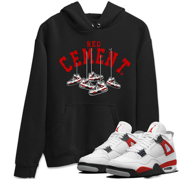 Air Jordan 4 Red Cement Sneaker Match Tees Cherry Hanging Sneakers Sneaker Tees Air Jordan 4 Red Cement Sneaker Release Tees Unisex Shirts Black 1