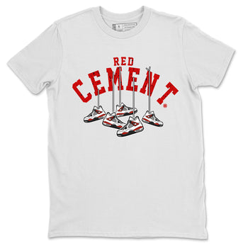 Air Jordan 4 Red Cement Sneaker Match Tees Cherry Hanging Sneakers Sneaker Tees Air Jordan 4 Red Cement Sneaker Release Tees Unisex Shirts White 2