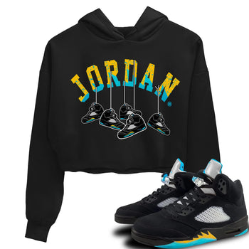 Jordan 5 Aqua Sneaker Match Tees Hanging Sneakers Sneaker Tees Jordan 5 Aqua Sneaker Release Tees Women's Shirts