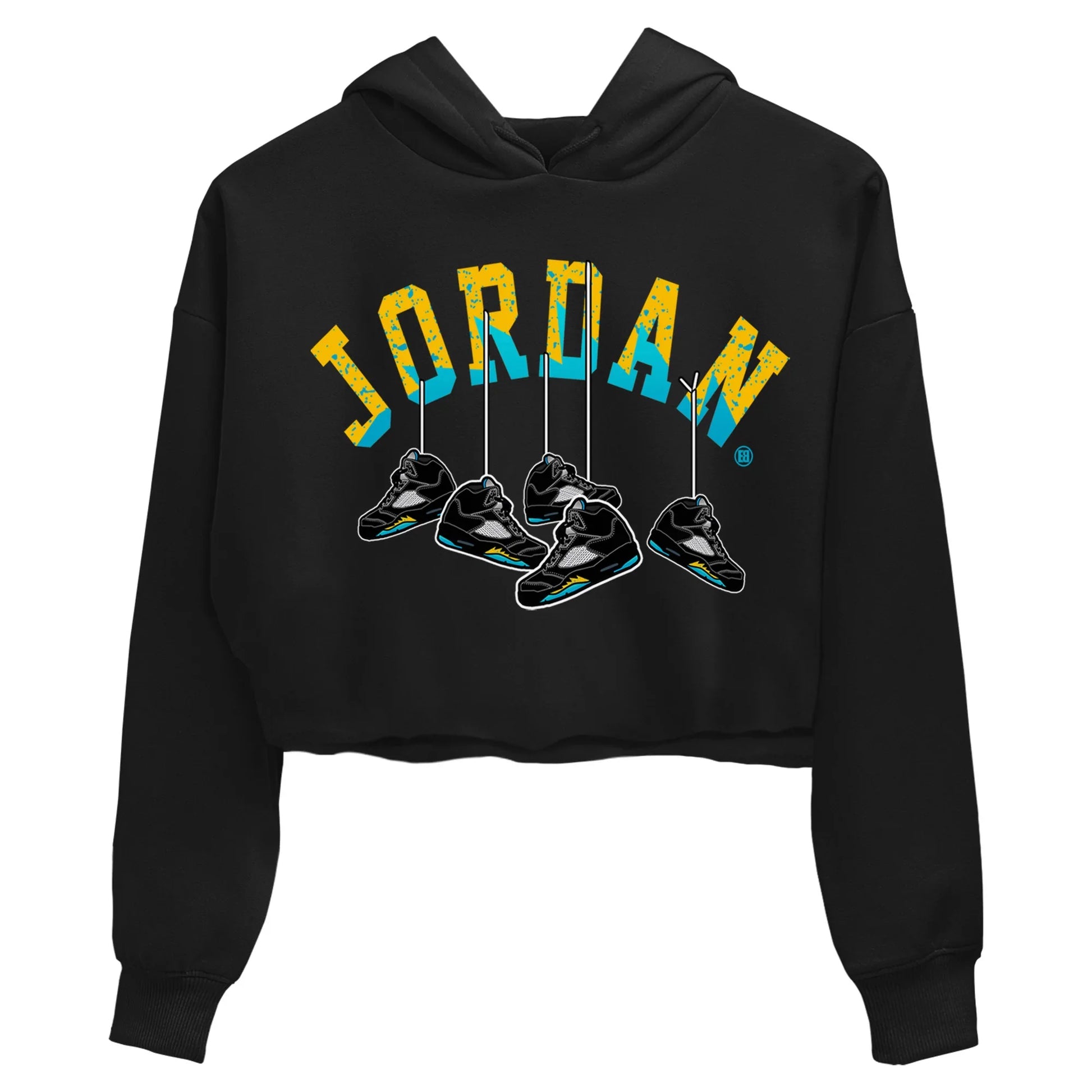 Jordan 5 Aqua Sneaker Match Tees Hanging Sneakers Sneaker Tees Jordan 5 Aqua Sneaker Release Tees Women's Shirts