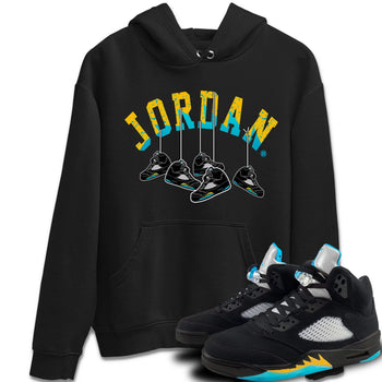 Jordan 5 Aqua Sneaker Match Tees Hanging Sneakers Sneaker Tees Jordan 5 Aqua Sneaker Release Tees Unisex Shirts