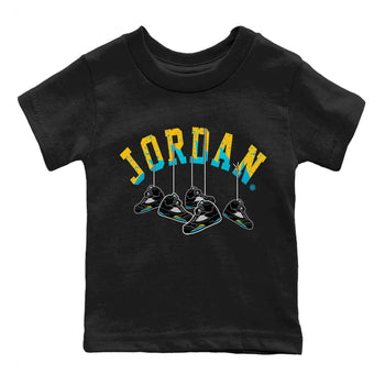 Jordan 5 Aqua Sneaker Match Tees Hanging Sneakers Sneaker Tees Jordan 5 Aqua Sneaker Release Tees Kids Shirts