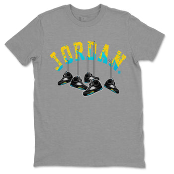Jordan 5 Aqua Sneaker Match Tees Hanging Sneakers Sneaker Tees Jordan 5 Aqua Sneaker Release Tees Unisex Shirts