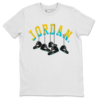 Jordan 5 Aqua Sneaker Match Tees Hanging Sneakers Sneaker Tees Jordan 5 Aqua Sneaker Release Tees Unisex Shirts