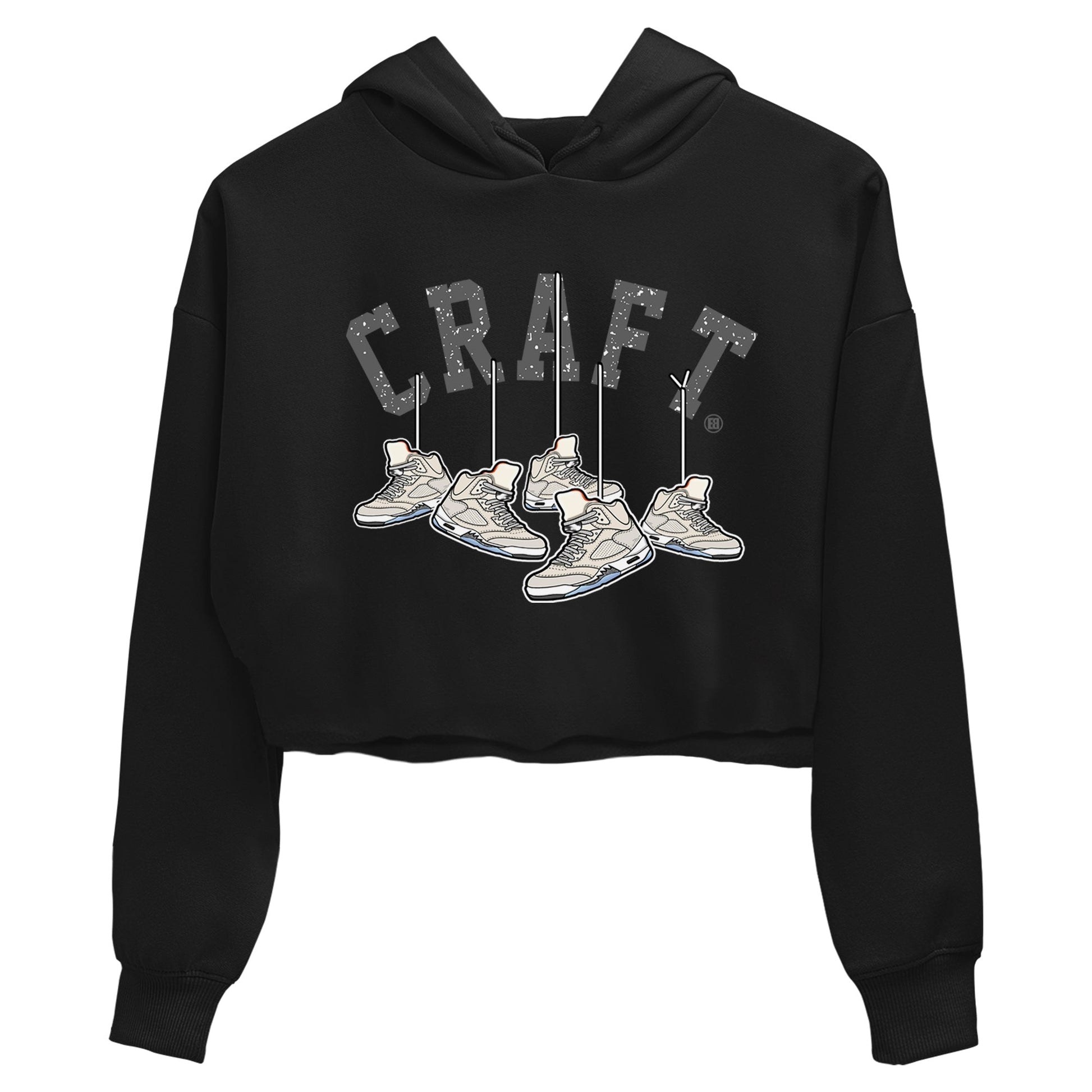 Air Jordan 5 Craft Sneaker Match Tees Hanging Sneakers Sneaker Tees 5s Craft Shirt Women's Shirts Black 2