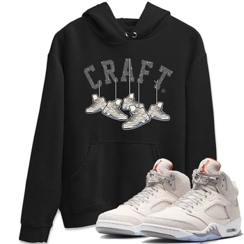 Air Jordan 5 Craft Sneaker Match Tees Hanging Sneakers Sneaker Tees 5s Craft Shirt Unisex Shirts Black 1