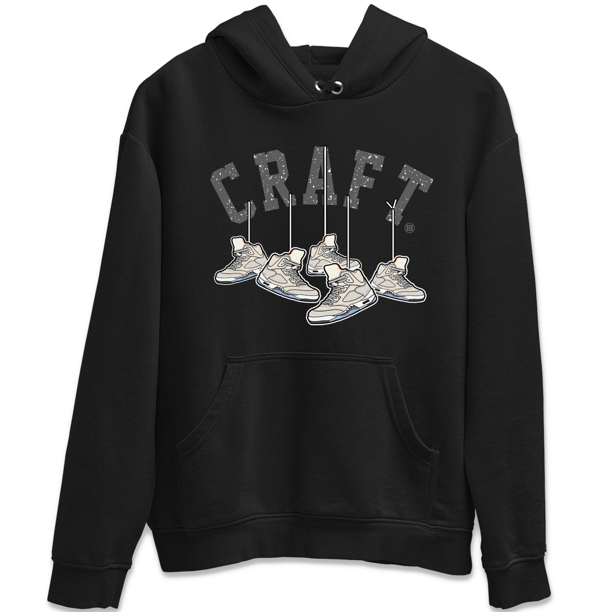 Air Jordan 5 Craft Sneaker Match Tees Hanging Sneakers Sneaker Tees 5s Craft Shirt Unisex Shirts Black 2