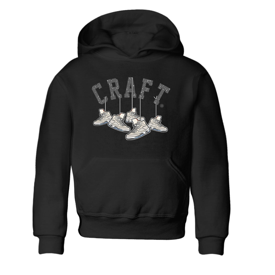 Air Jordan 5 Craft Sneaker Match Tees Hanging Sneakers Sneaker Tees 5s Craft Shirt Kids Shirts Black 2